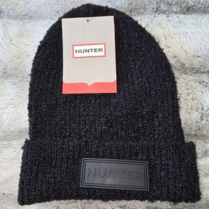 NWT Hunter Black Tonal Patch Beanie‎ Black